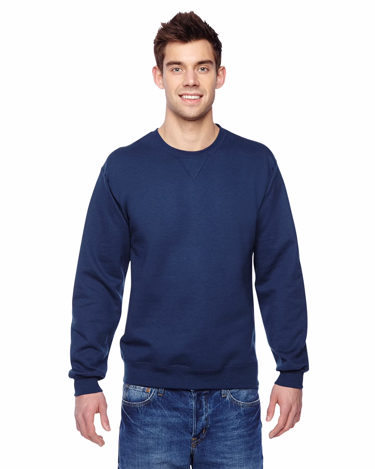 The Fruit of the Loom Adult 72 oz Sofspun Crewneck Sweatshirt - J NAVY - XL