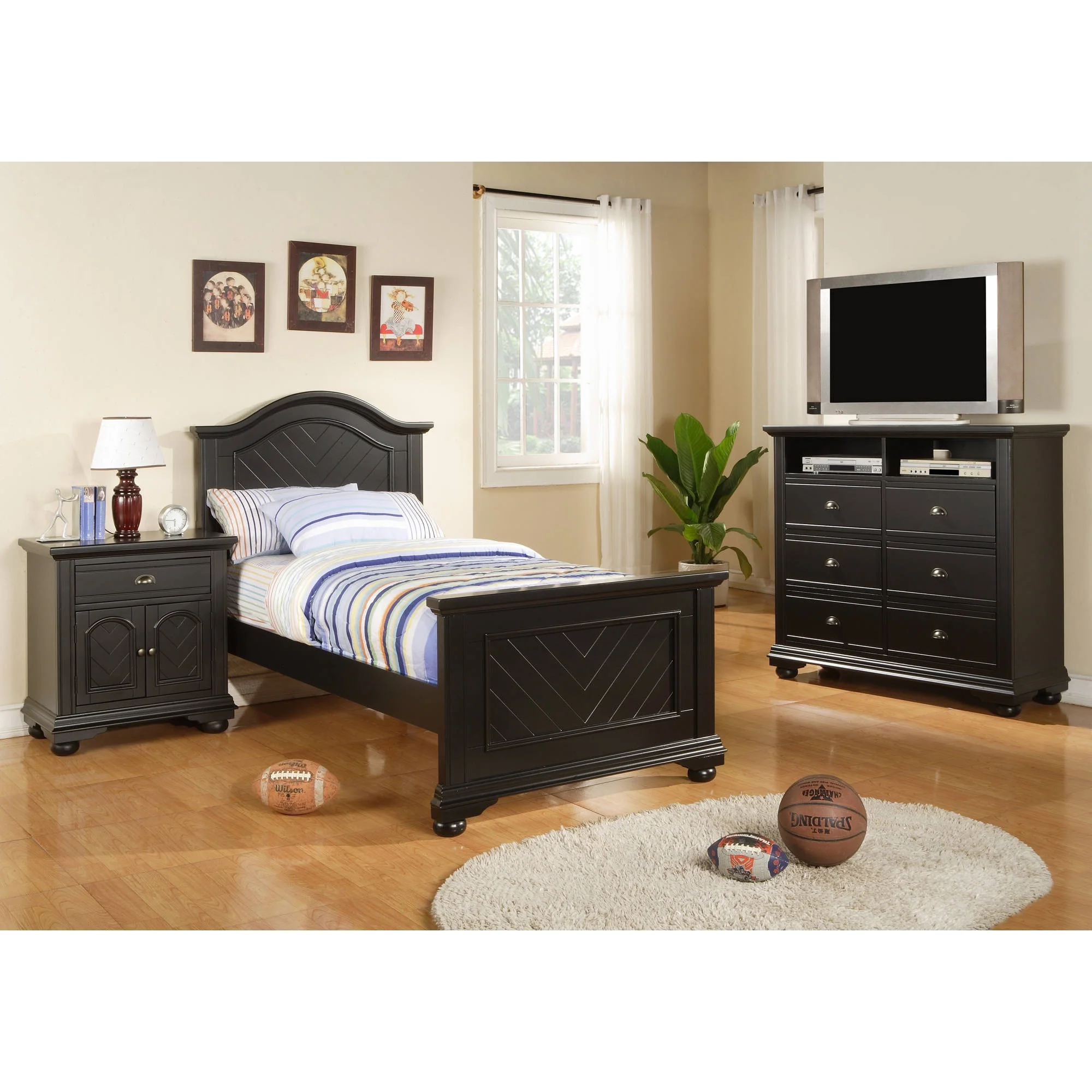 Picket House Addison Black Full Bed Footboard (Box 1 of 3)