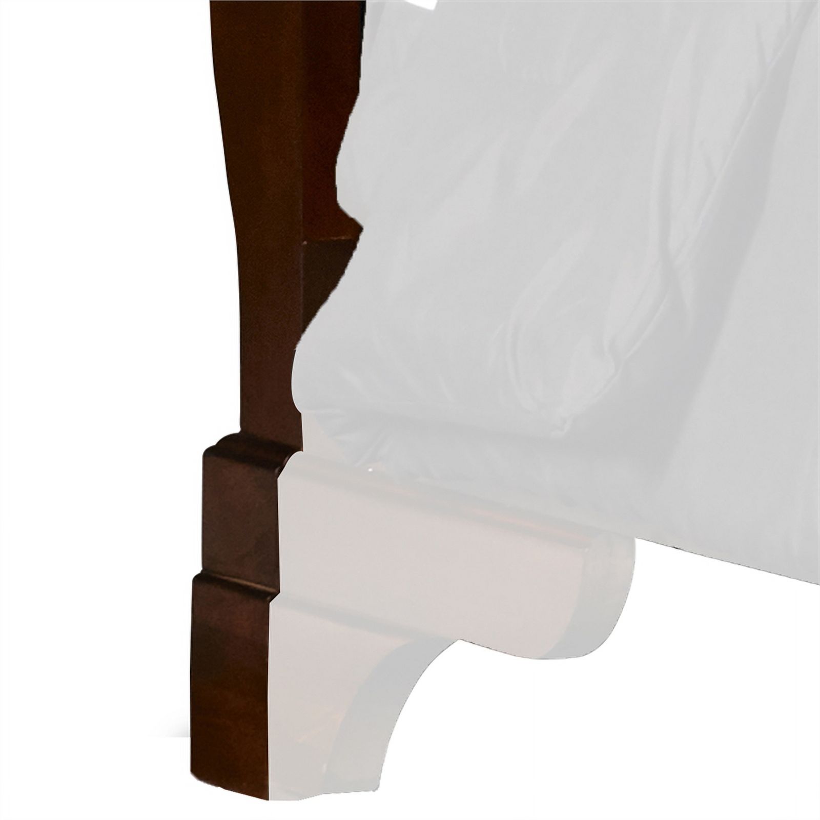Traditional Full Size Wooden Sleigh Headboard with Curved Back Brown