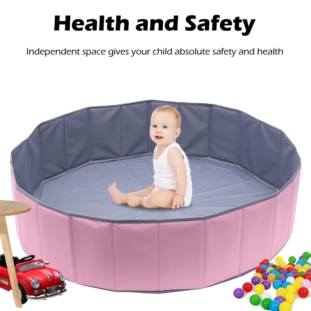 ODOMY Toy Tent Ocean Ball Pit Pool Baby Ball Pits Foldable Ball Pool Ocean Ball Pool Toy Washable Folding Fence