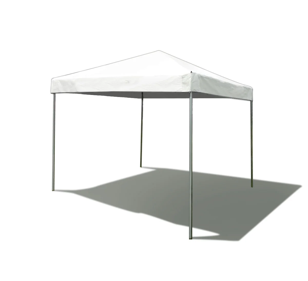 Party Tents Direct Weekender West Coast Frame Party Tent with Sidewalls, White Polyethylene, 10 ft x 10 ft