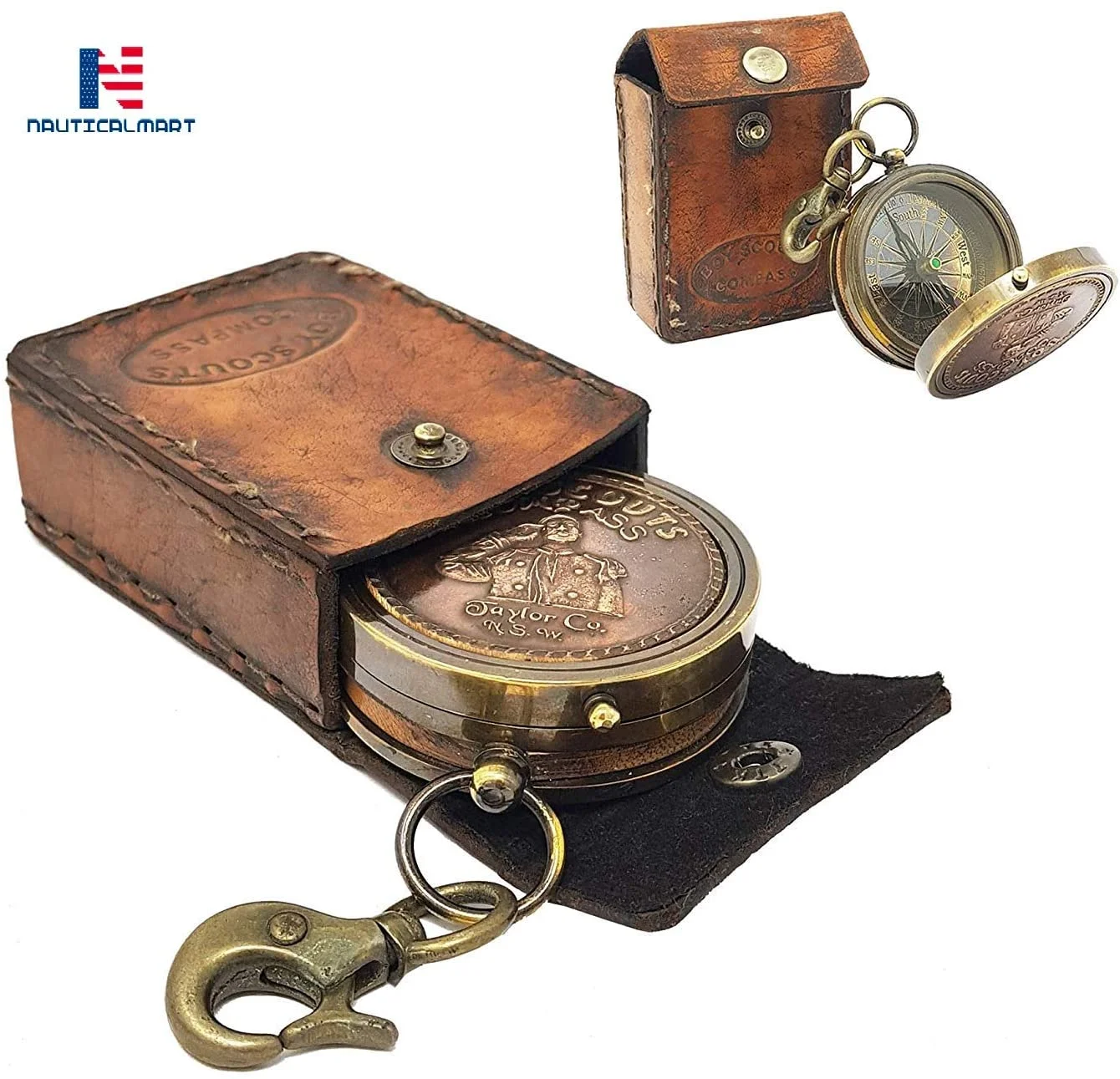 Amarican Magnetic Compass Directional Compass Antique Replica Vintage Sailor's Pirate's Gift