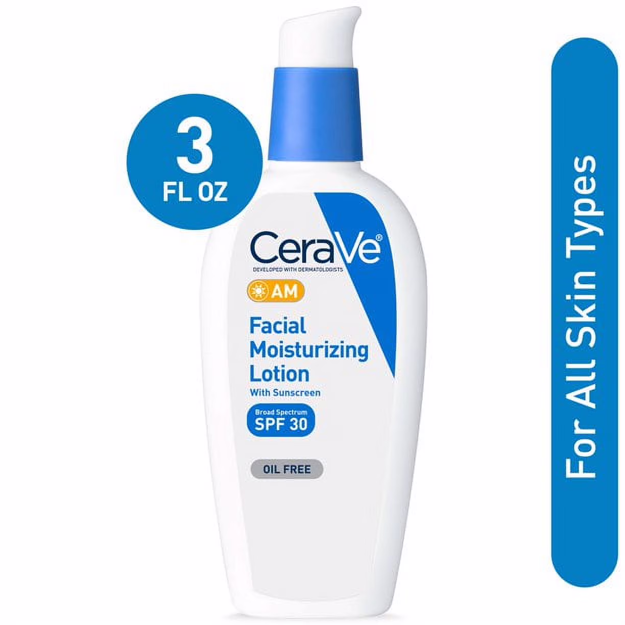 CeraVe Facial AM SPF 30 Moisturizing Lotion, 3 oz