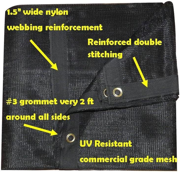 Mighty Products MN-MS70-B0814 70-Percent Shade Mesh Shade Net Shade Cloth Shade Tarp 8-Foot x 14-Foo