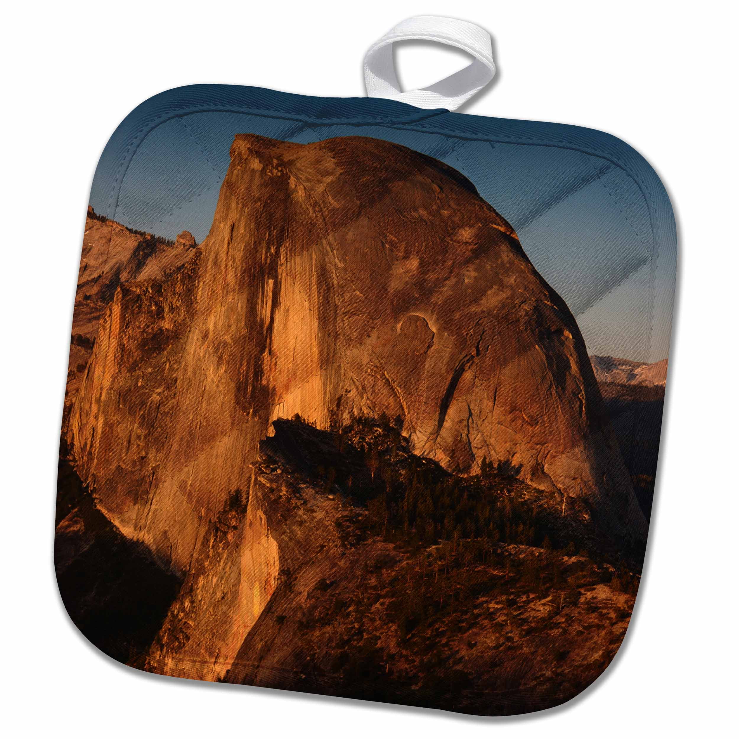 3dRose Half Dome, Sunset, Glacier Point, Yosemite NP, California, USA - Pot Holder, 8 by 8-inch