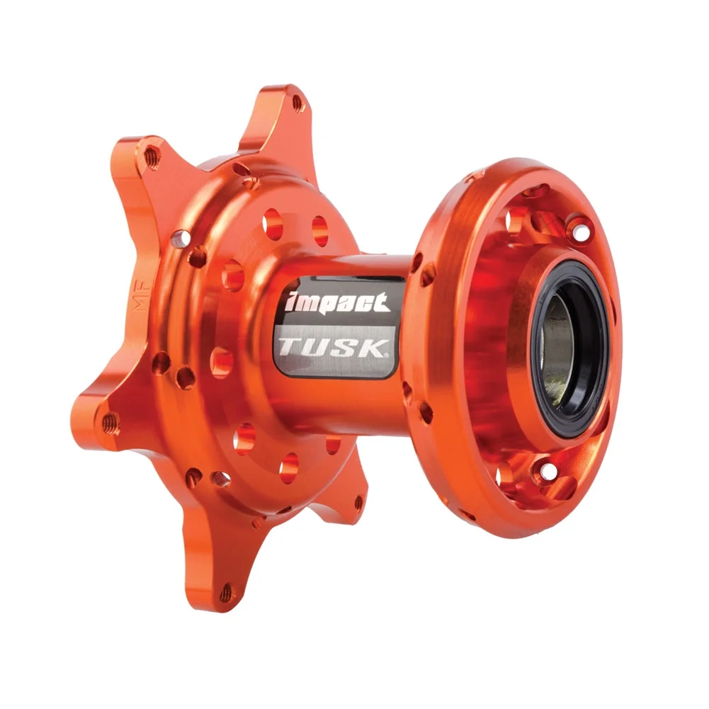 Tusk Impact Motorcycle Hub - Front Orange For HUSQVARNA TE 150i (Fuel Injected) 2020-2023