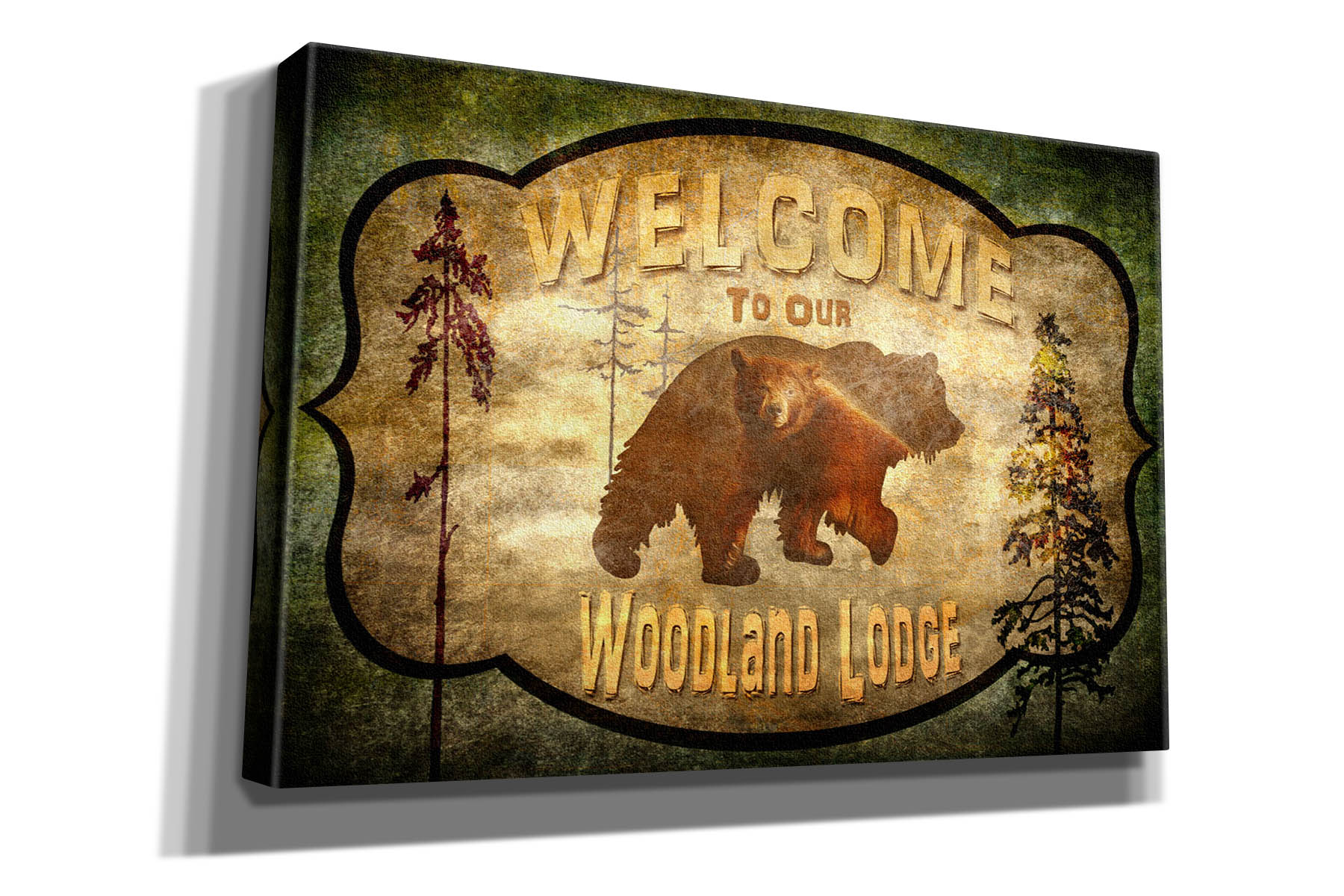 Epic Graffiti 'Welcome Lodge Bear' by Lightbox Journal, Canvas Wall Art, 18