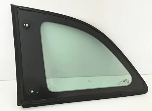 Black Molding Passenger Right Side Quarter Glass Quarter Window Compatible with Fiat 500 / 500C / 500e 2012-2019 Models