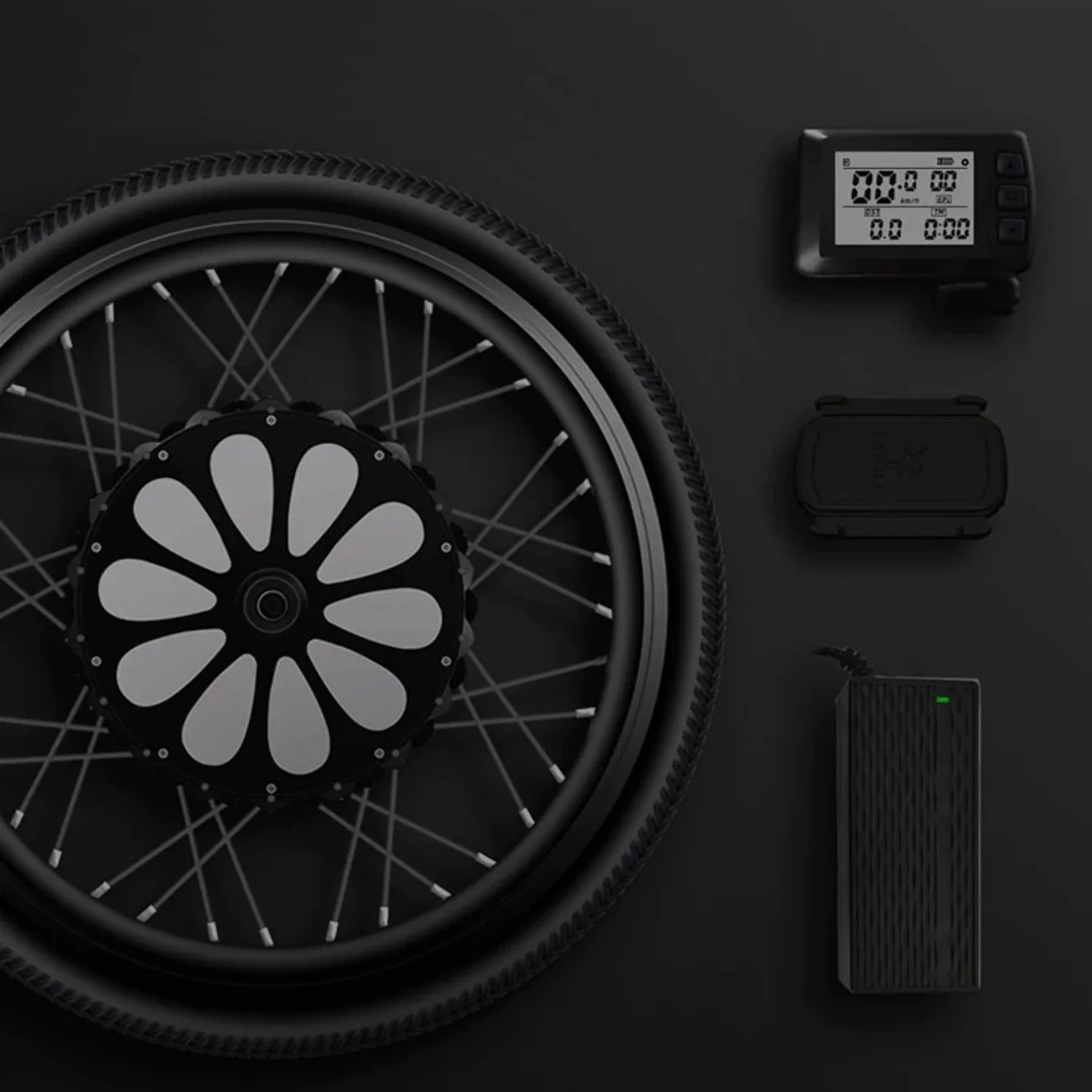 Verttire E-Bike Bundle w/ Folding 21 Speed Mountain Bike + Verttire E-Bike Kit