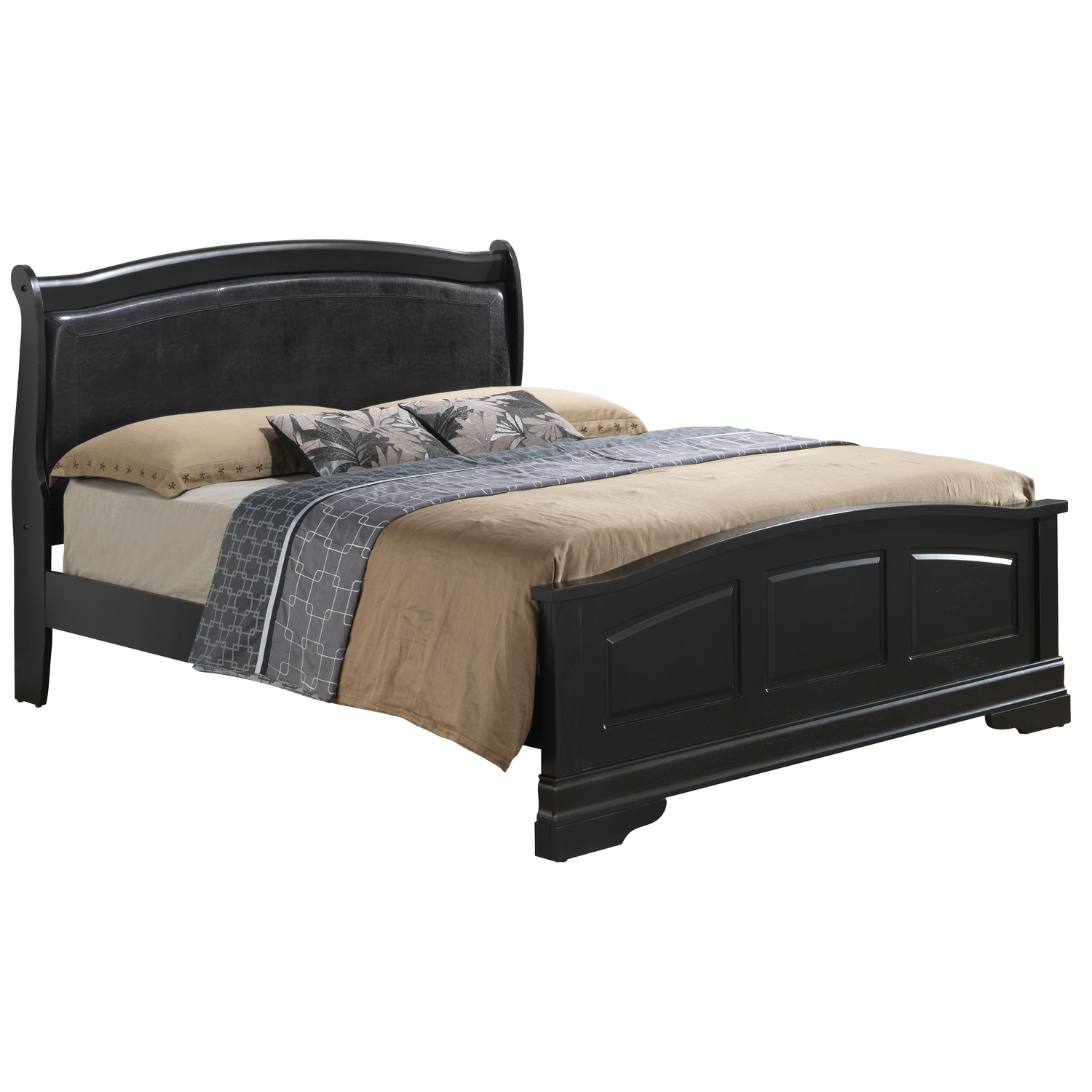 Homestock Tuscan Treats G3150C-QB2 Queen Bed , Black