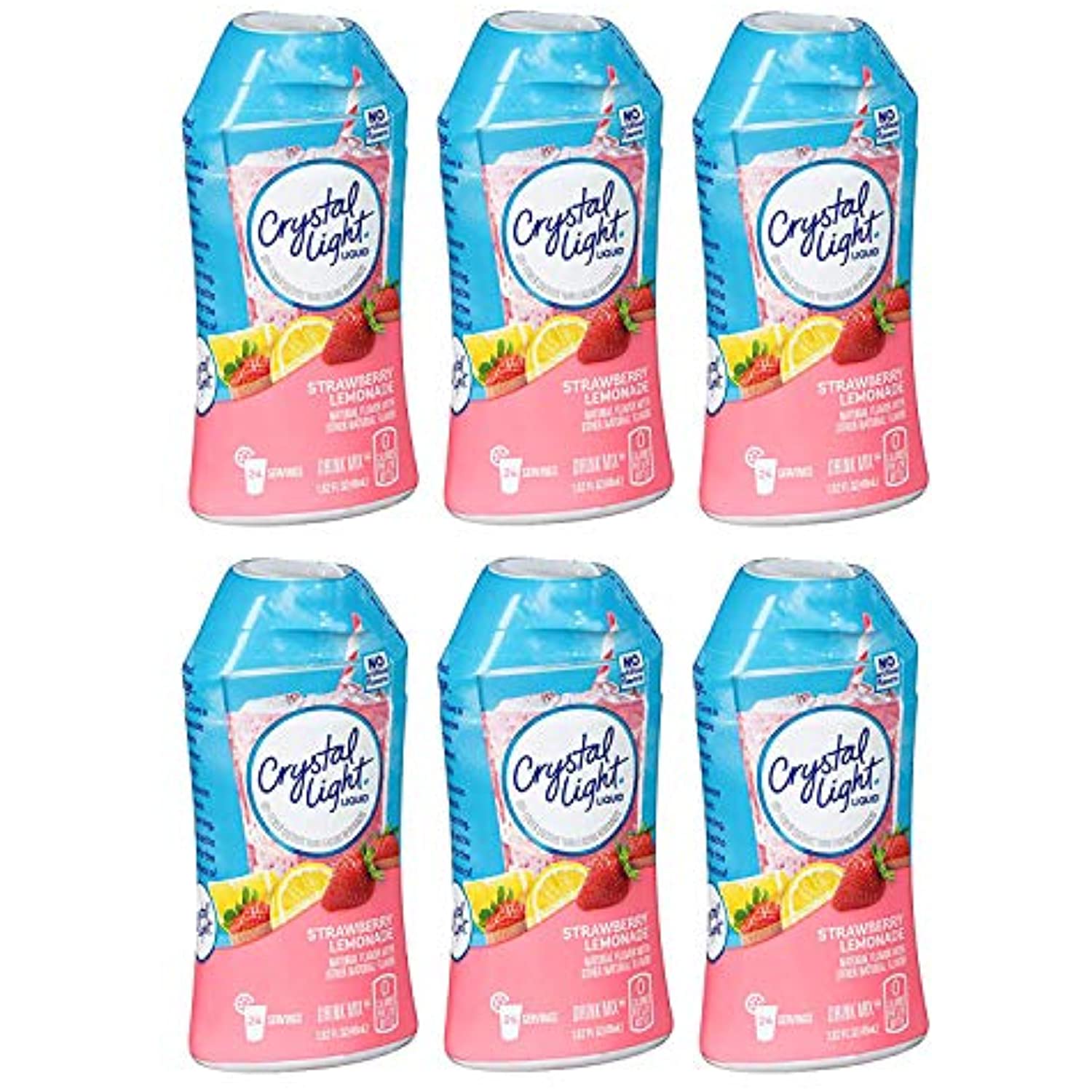 Crystal Light Liquid Drink Mix, Strawberry Lemonade, 1.62 Fl. Oz. (Pack Of 6)