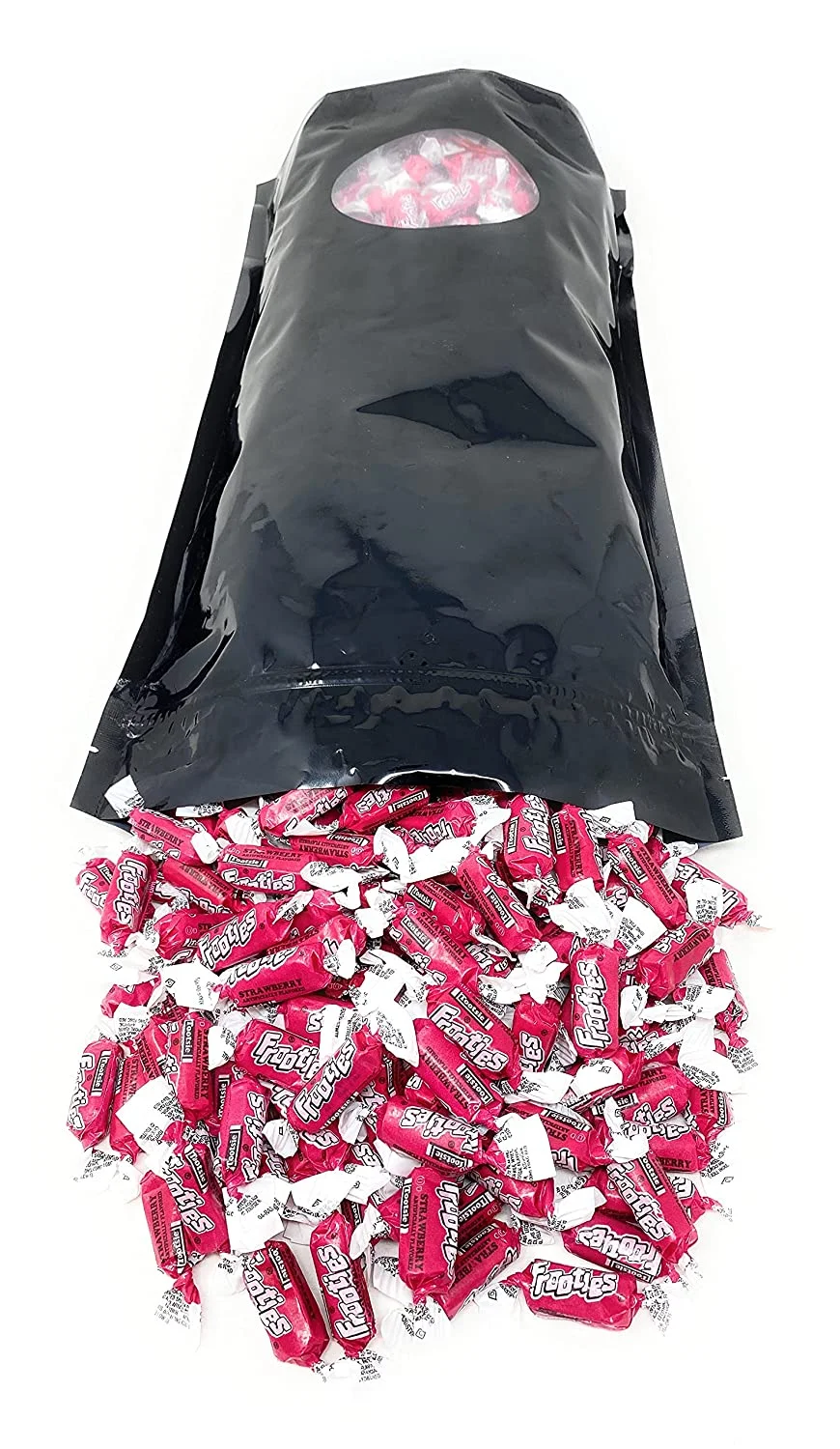 Bulk Strawberry Flavor Tootsie Roll Frooties Chewy American Taffies Candy Individually Wrapped In Resealable Assortit Bag 5 Lb 735+pcs (80-Oz) - Made In USA