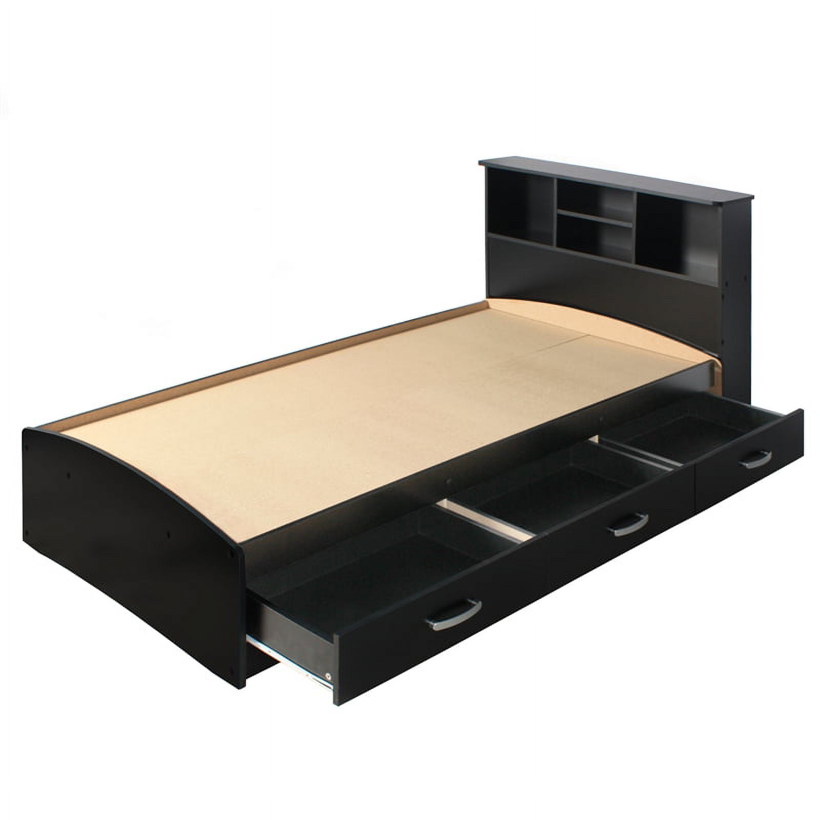 Home Square 2-Piece Set with Queen Captains Bed & 5-Drawer Tall Chest Wardrobe