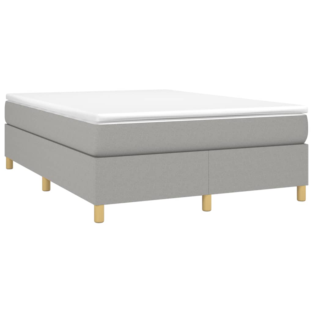 Box Spring Bed with Mattress Light Gray 53.9