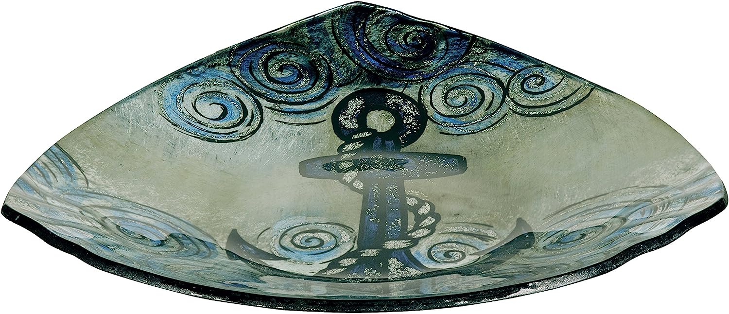 Anchors Aweigh 14 Inch Triangle Glass Plate