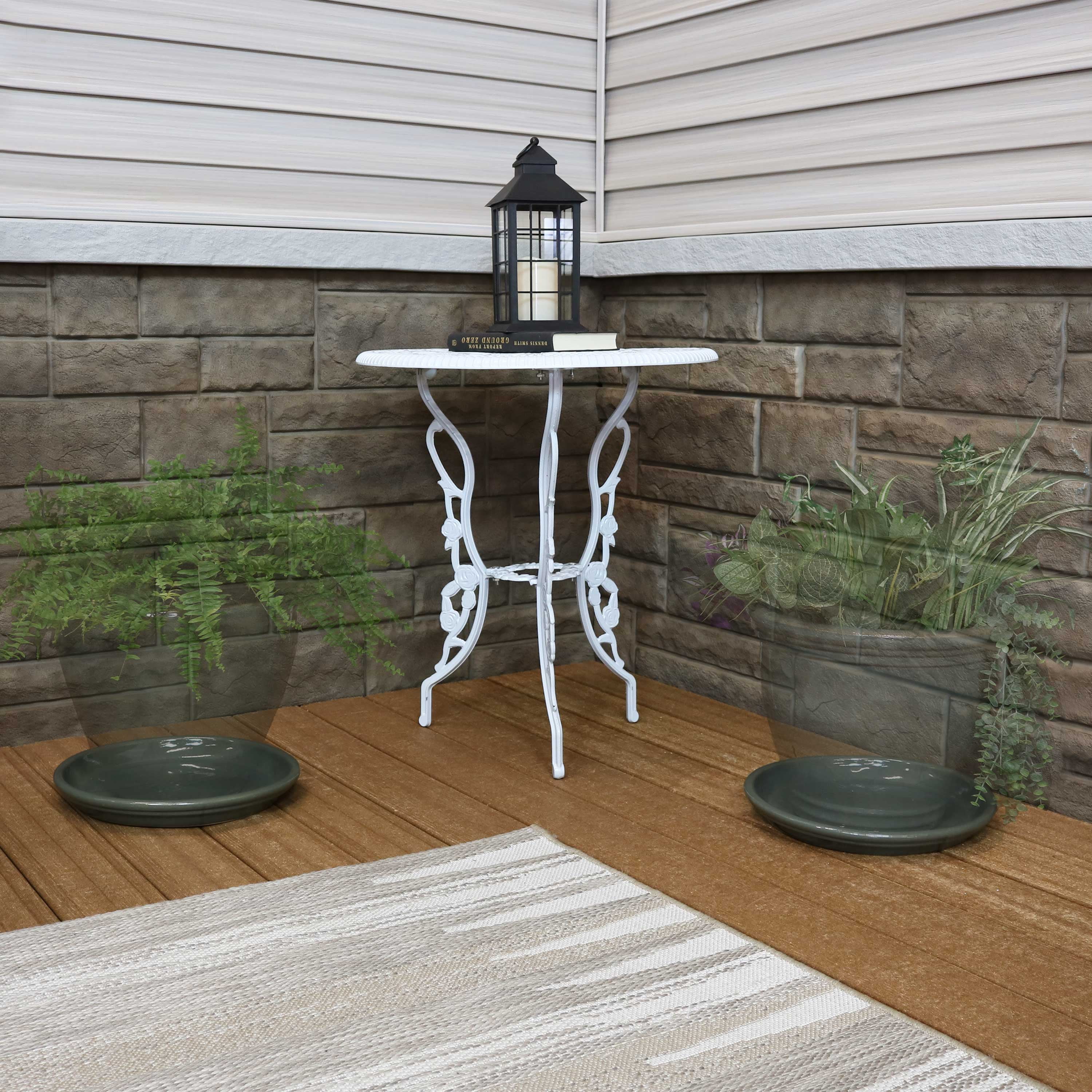 Sunnydaze Set of 4 Glazed Ceramic Planter Saucers - Gray - 12