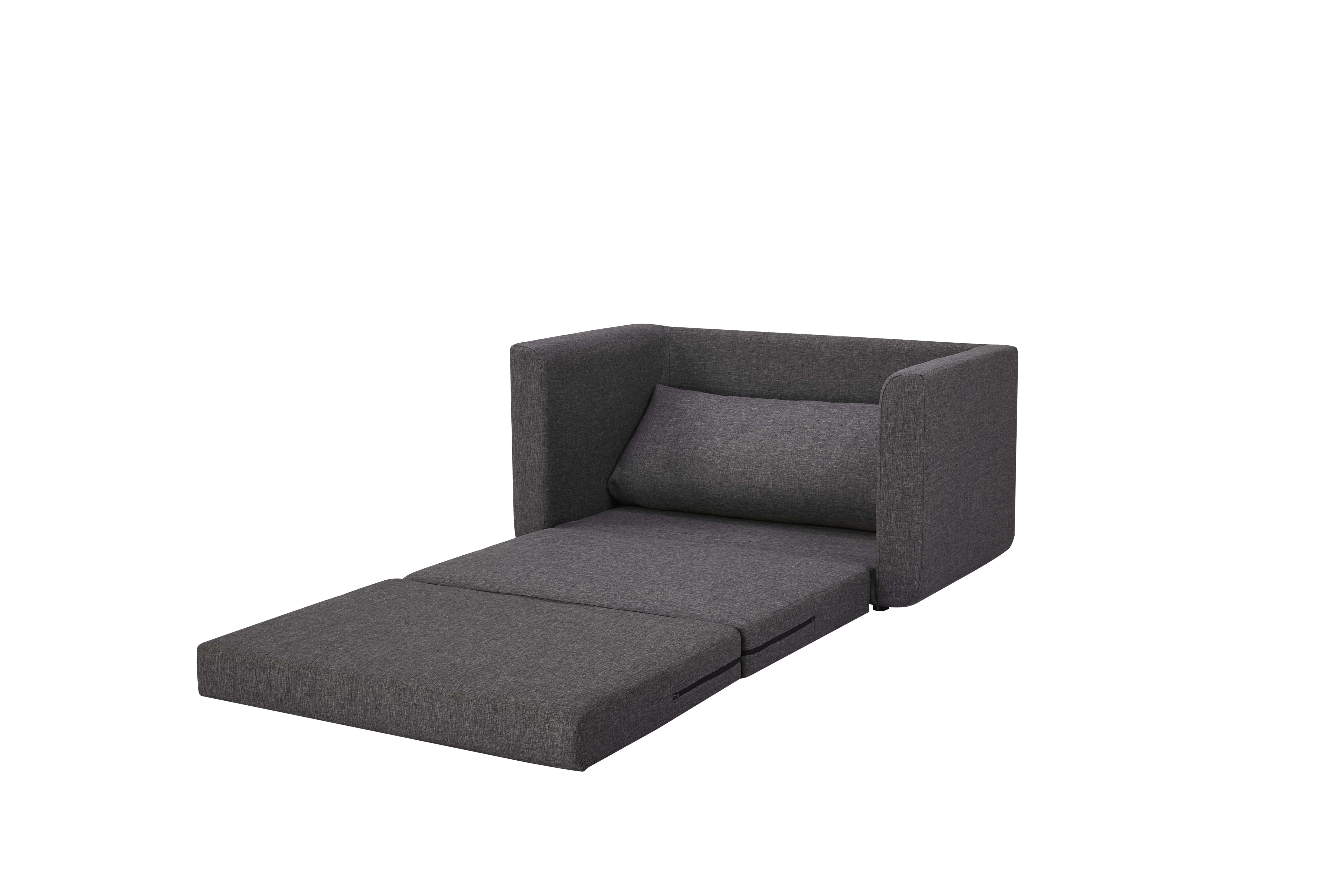 Artdeco Home Afton Linen Sleeper Sofa, Dark Gray
