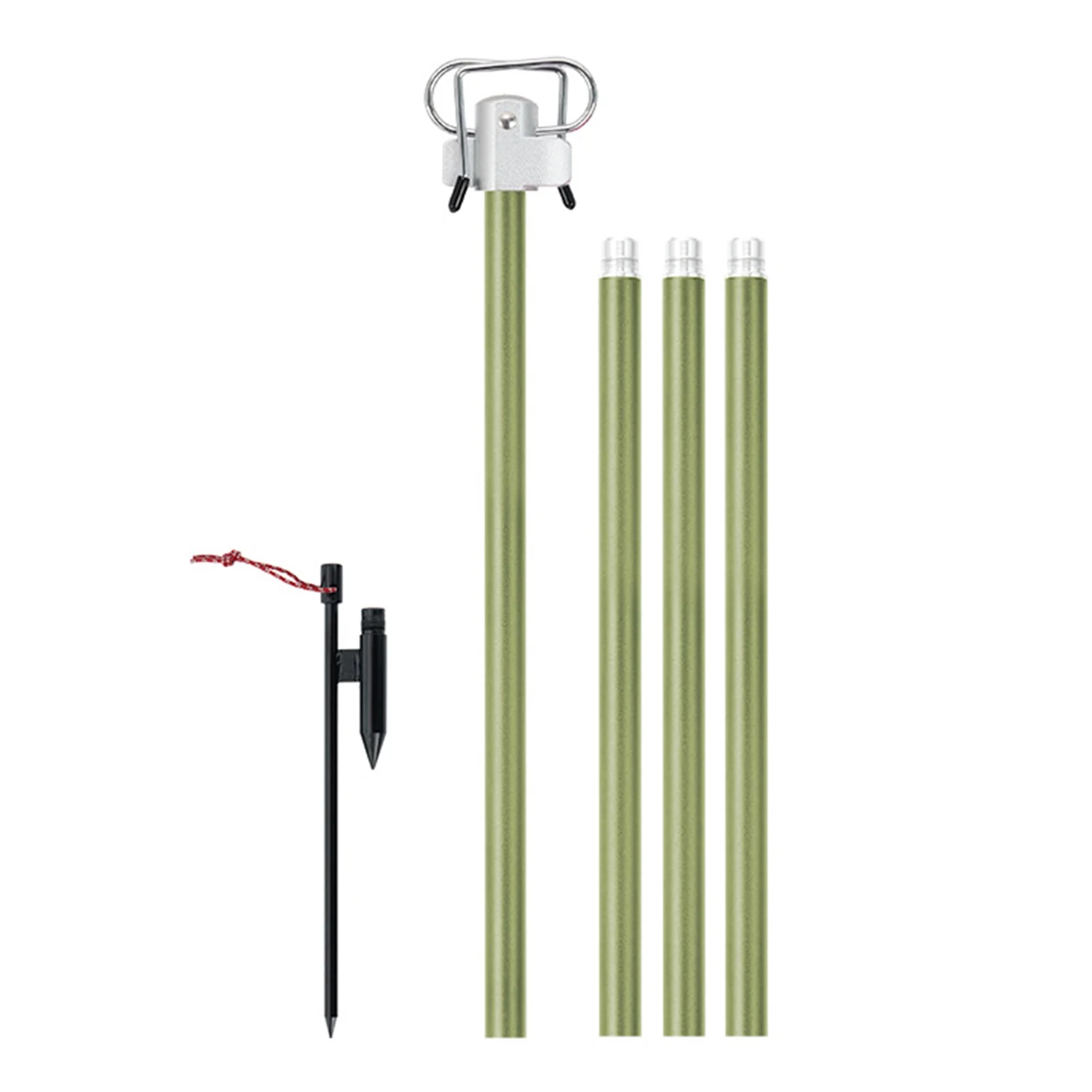 Aibecy Portable Camping Folding Lightweight Collapsible Aluminum Lantern Stand Hanger Holder Stick for Camping Hiking Fishing Garden BBQ