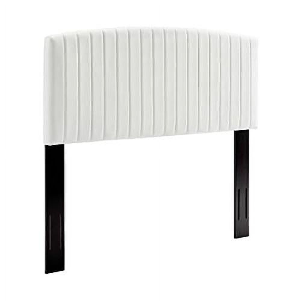 Rebecca Performance Velvet Headboard, White