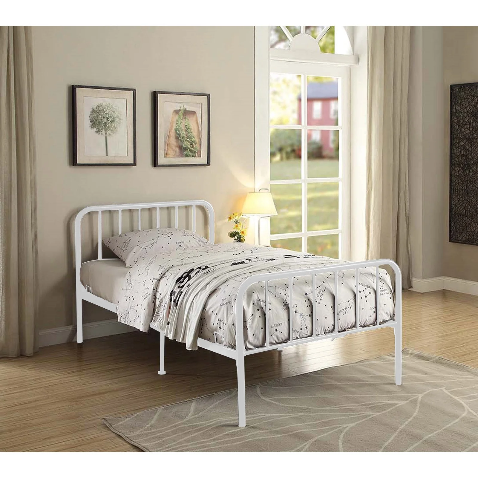 4D Concepts Bed in a Box Twin Metal Bed in Black