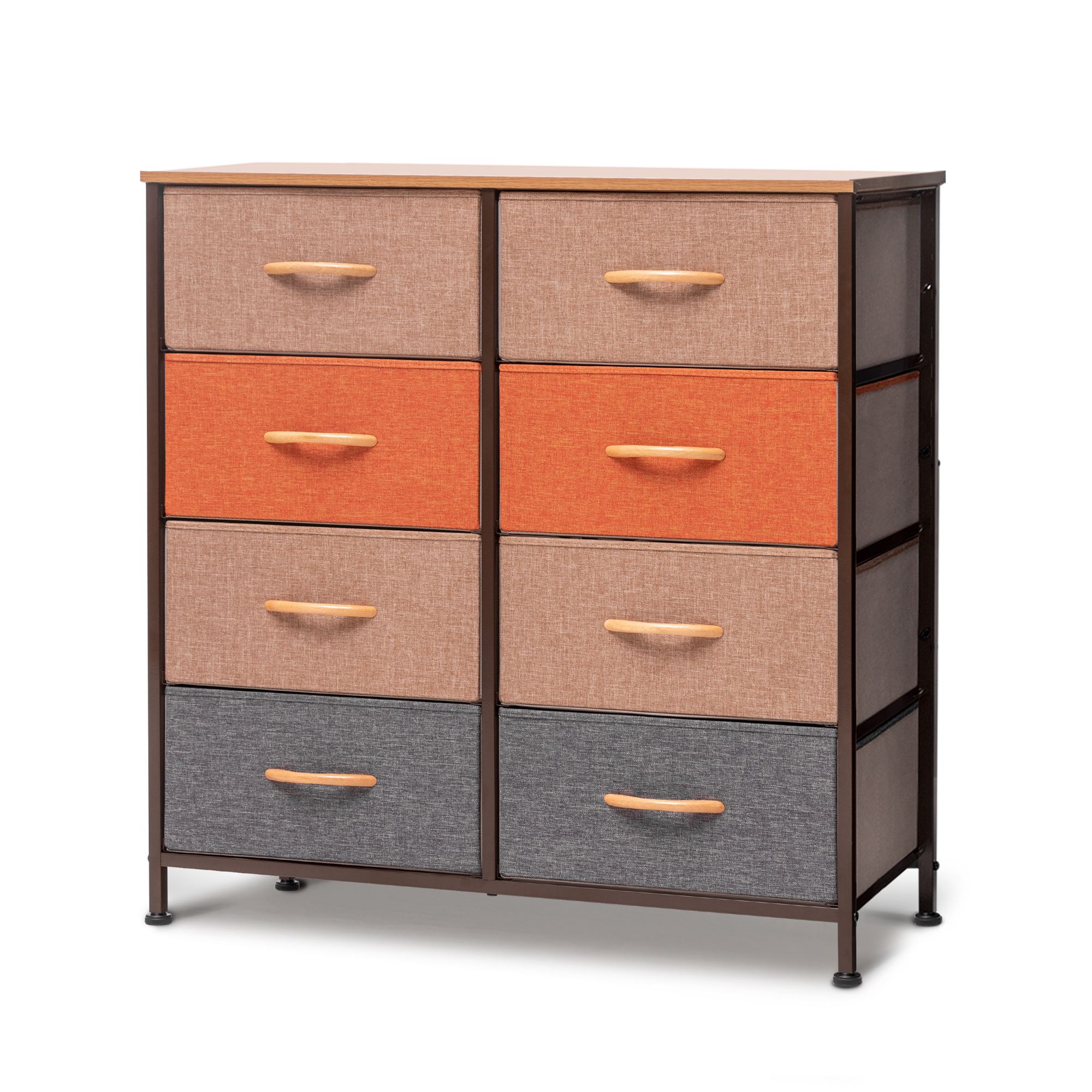 Pellebant 8 Drawers Vertical Dresser Chest Storage Tower Organizer Unit (Mixed Color)