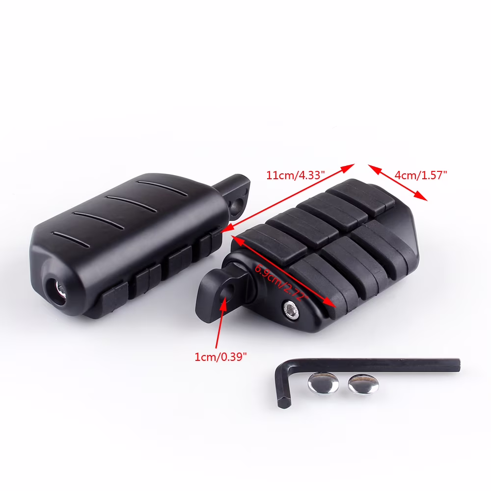 Dually Footpegs For Harley Softail/Dyna/Fat Boy/Road King Black