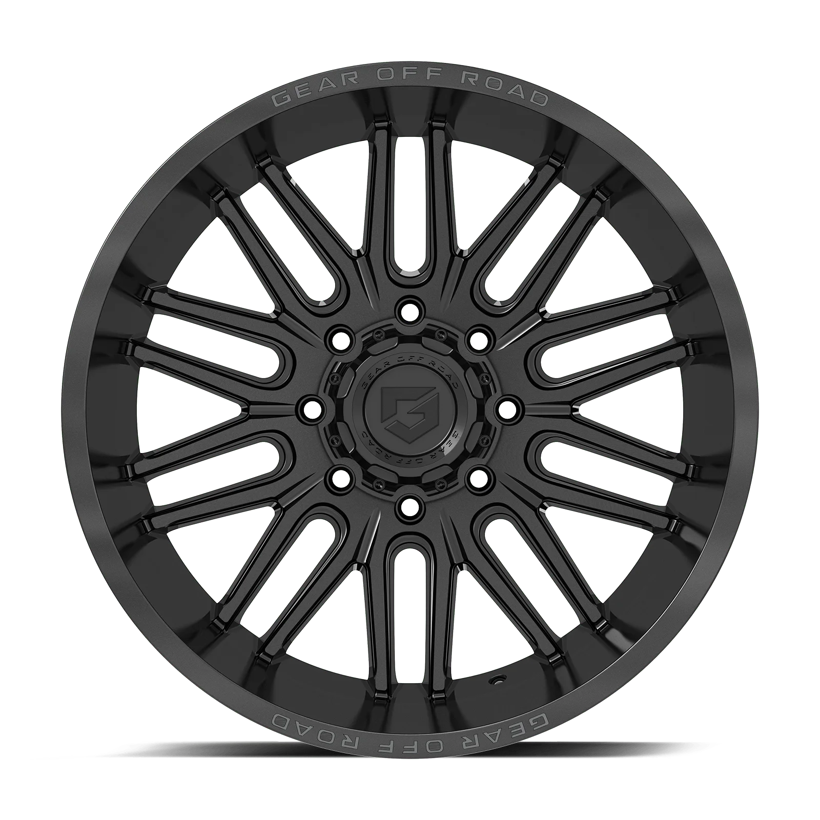 Gear Off Road 766B 766B-2126844 20X12 6X135 / 6X5.50 (-44) G/A 766B (HB 106.2) Gloss Black w/Lip Logo A261000