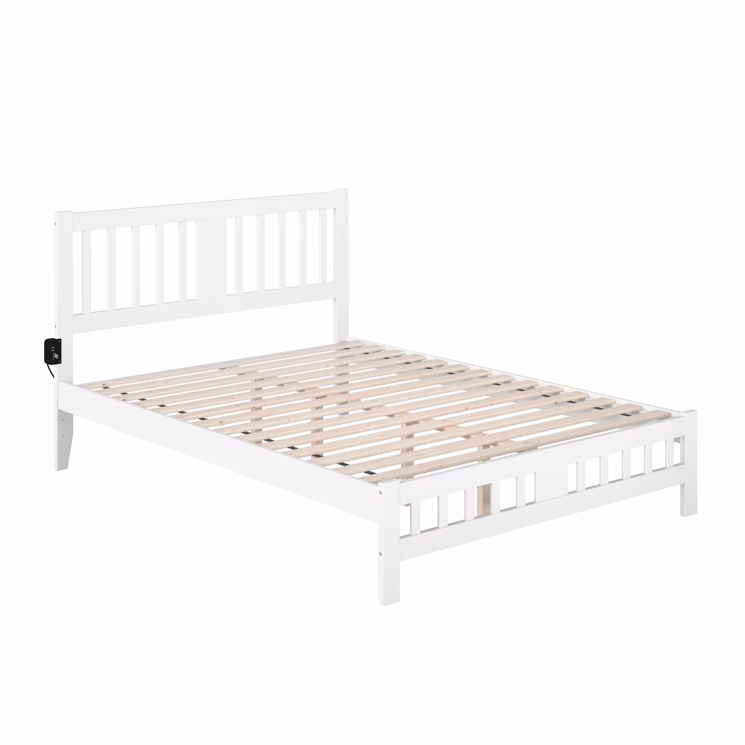 AFI Tahoe Traditional Wood Queen Bed with Footboard in White