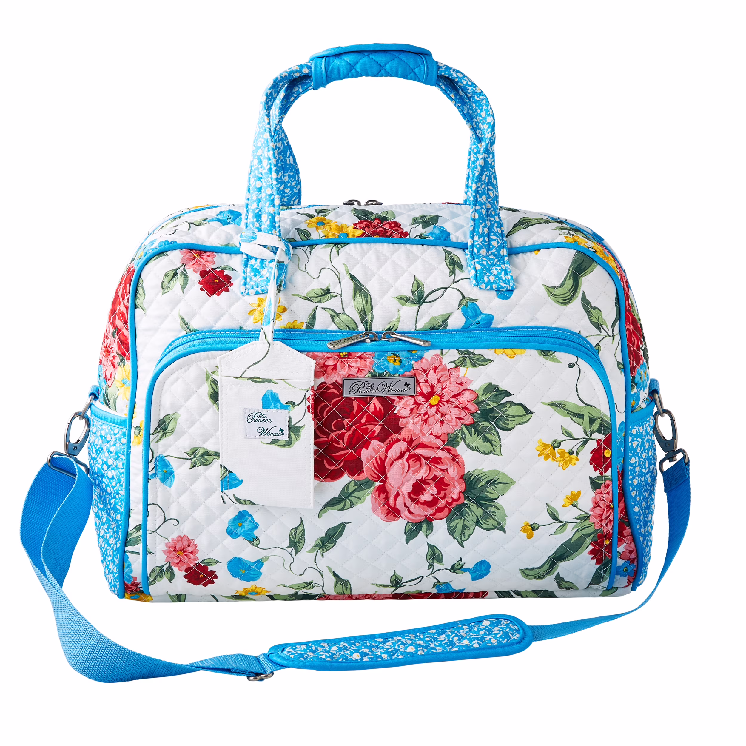 The Pioneer Woman Sweet Rose Quilted Fabric Weekender Bag