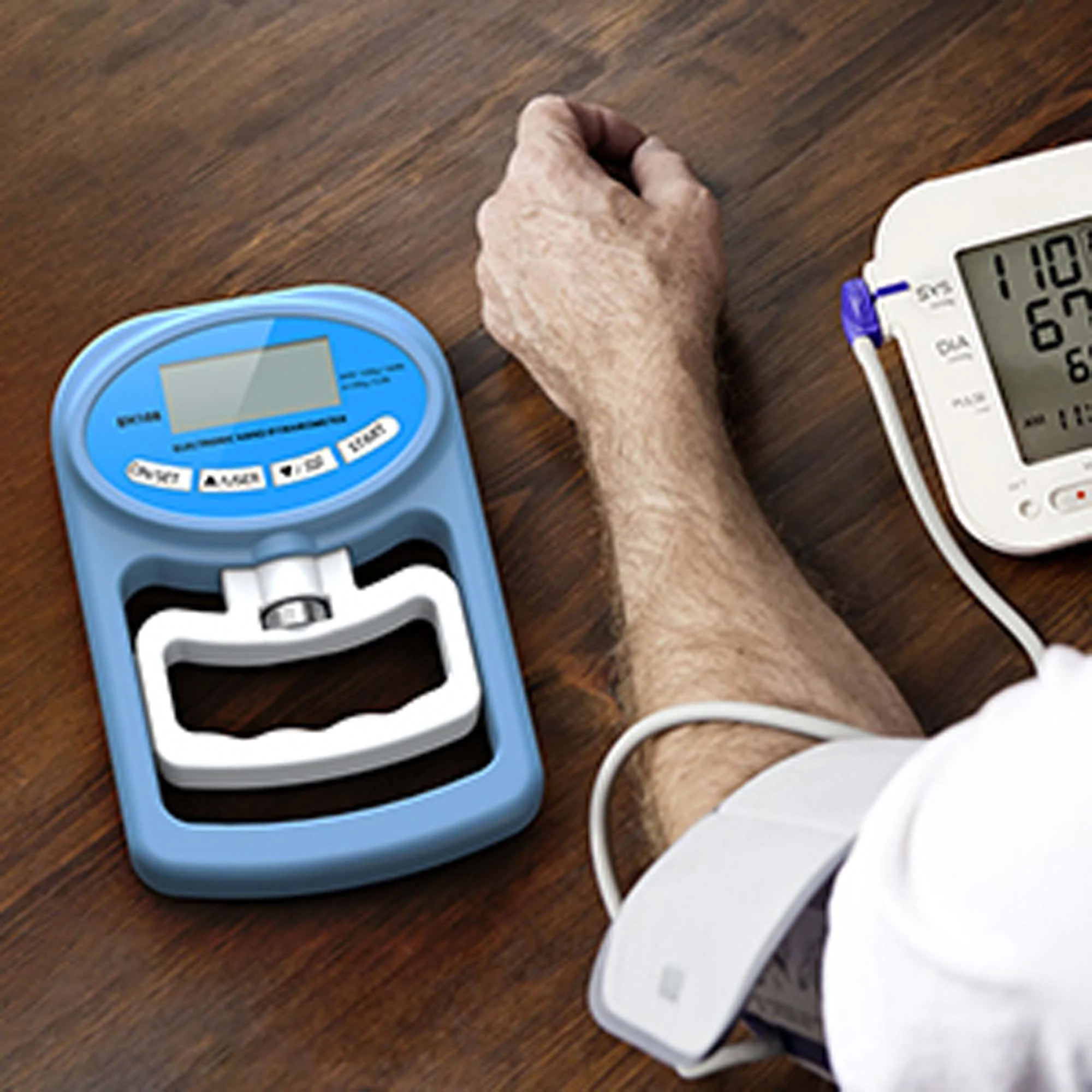 Digital Hand Dynamometer Grip Strength Measurement Meter Auto Capturing Electronic Hand Grip Power 198 Lbs / 90 Kgs