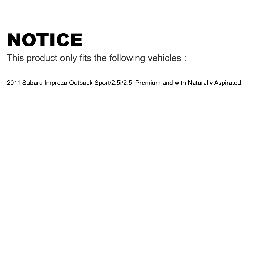 Transit Auto - Front Rear Hub Bearings Assembly Disc Brake Rotors And Semi-Metallic Pads Kit (10Pc) For 2011 Subaru Impreza Outback Sport 2.5i Premium KBB-108960