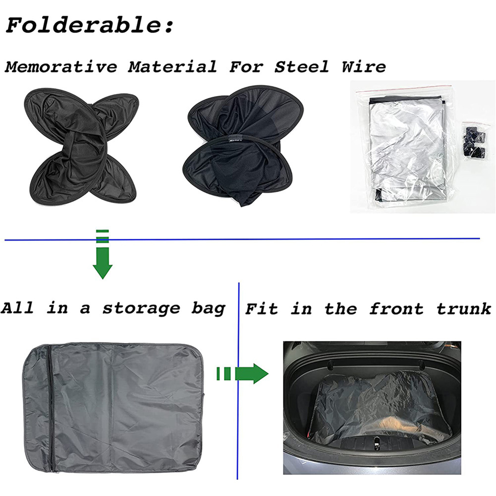 Tesla Model 3 Sunshade Sunroof Sunshade, UV Protected and Insulated Roof Sunshade Cover Tesla Model 3 2021 2022 Black