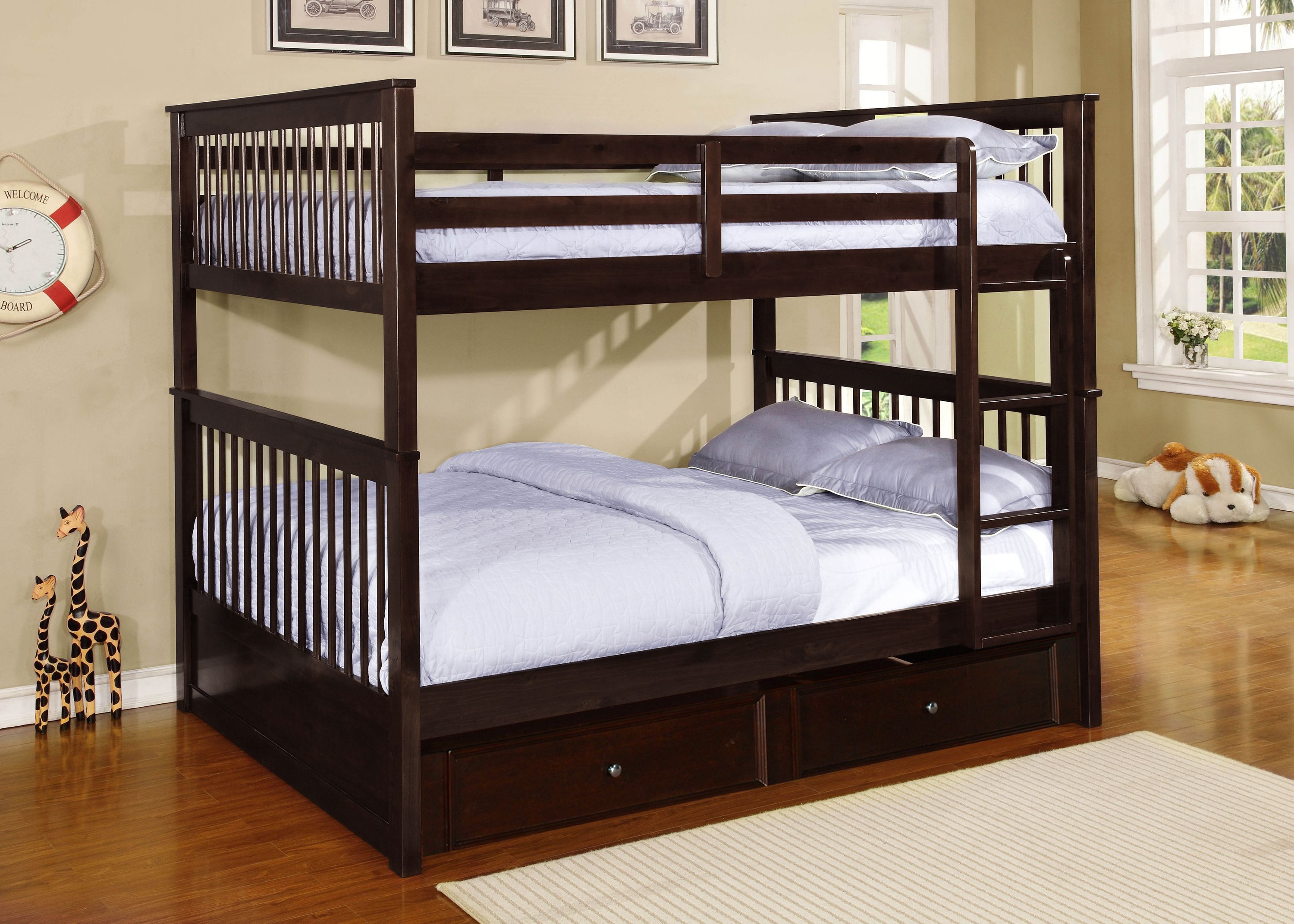 Conway Convertible Full Over Full Bunk Bed (Optional Trundle/Storage)