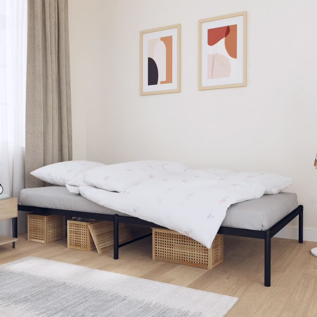 Irfora Metal Bed Frame Black 39.4