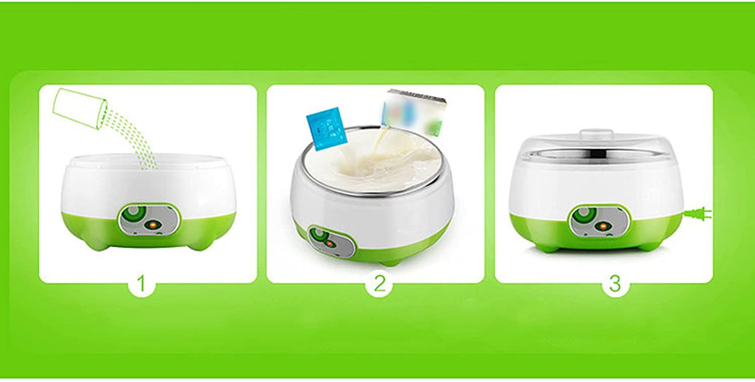 Automatic Yogurt Machine, Stainless Steel Liner Yogurt Maker Machine, Home DIY Yogurt Maker