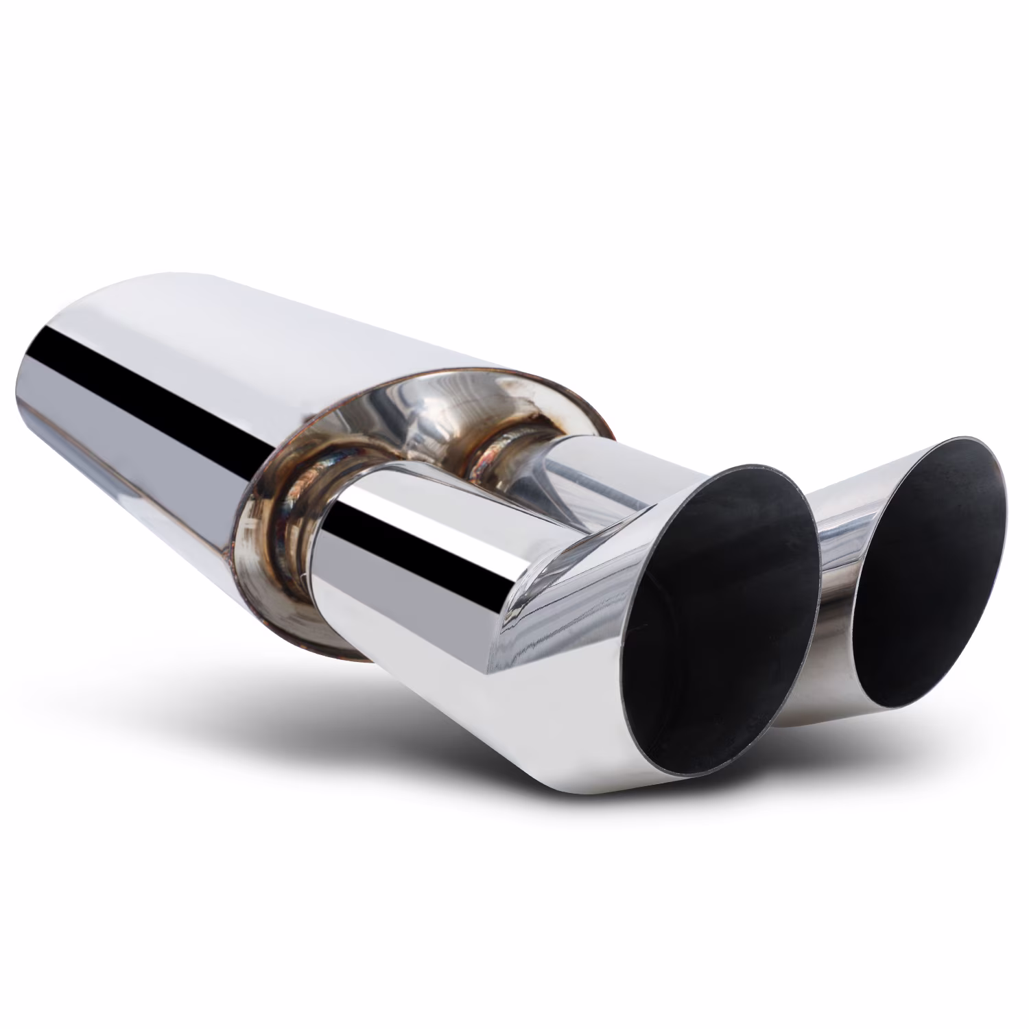 Magshion Stainless Steel Dual Exhaust Muffler 2.5