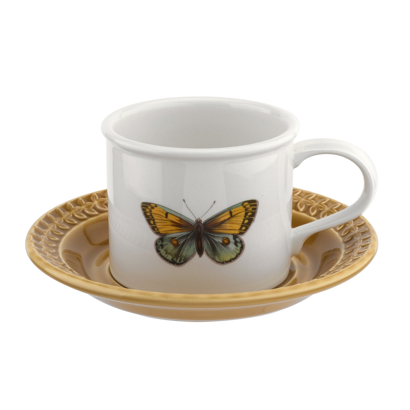 Portmeirion Botanic Garden Harmony Breakfast Cup and Saucer Moss Green, Ceramic