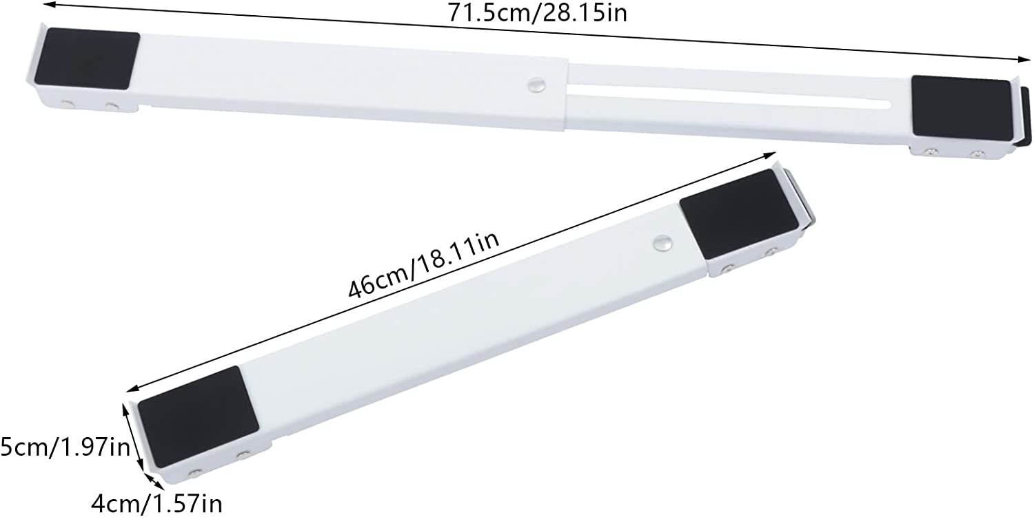 Miumaeov Adjustable Mini Fridge Stand Mobile Washing Machine Base Stand Non-Slip Mat