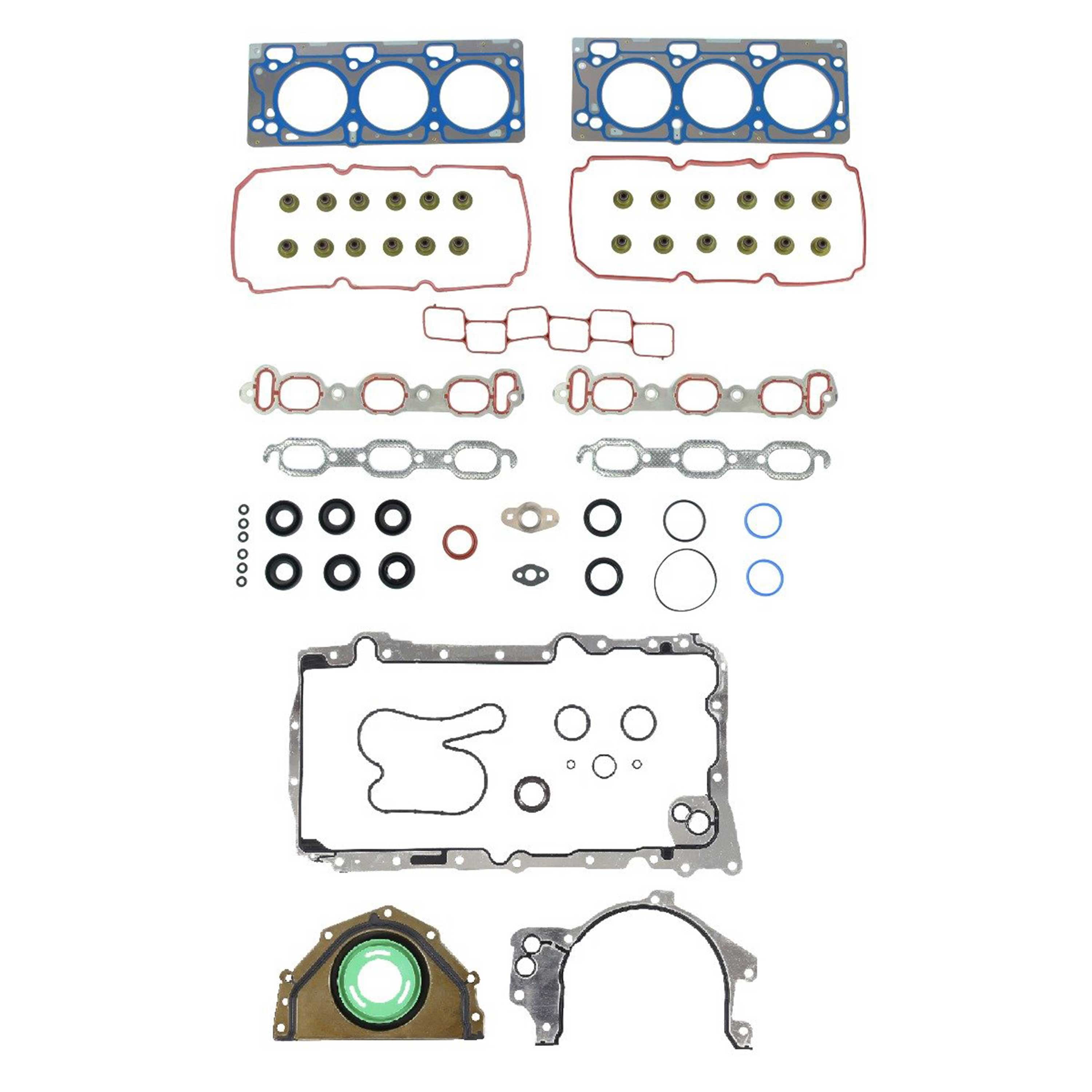 DNJ FGK11511 Full Gasket Set Fits Cars & Trucks 2007-2010 Chrysler Dodge 300 Charger Avenger 3.5L V6 SOHC 215cu Naturally Aspirated