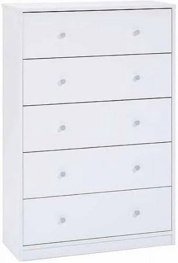 Modern And Studio 5-Drawer Dresser (White)