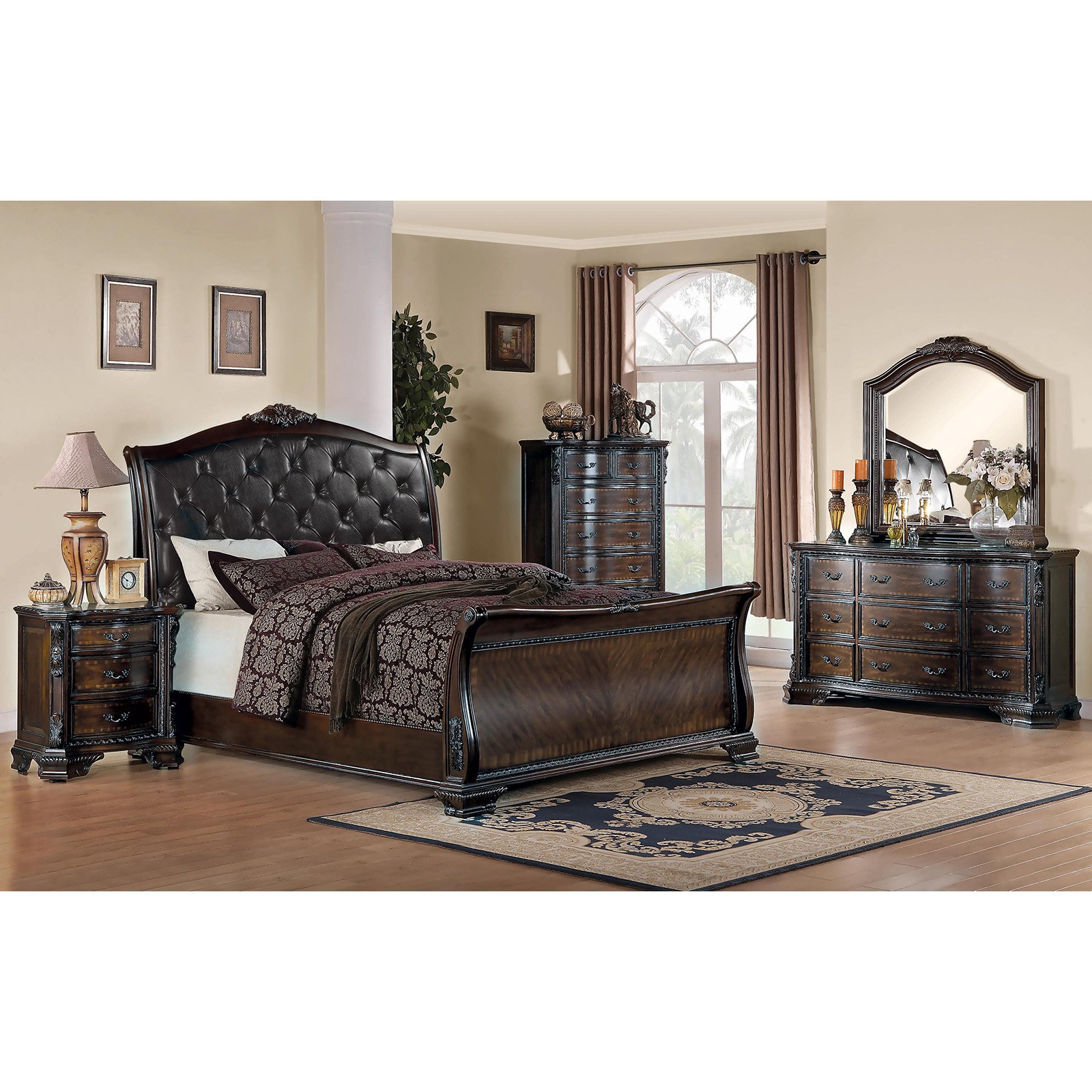 Maddison 9-Drawer Dresser Cappuccino