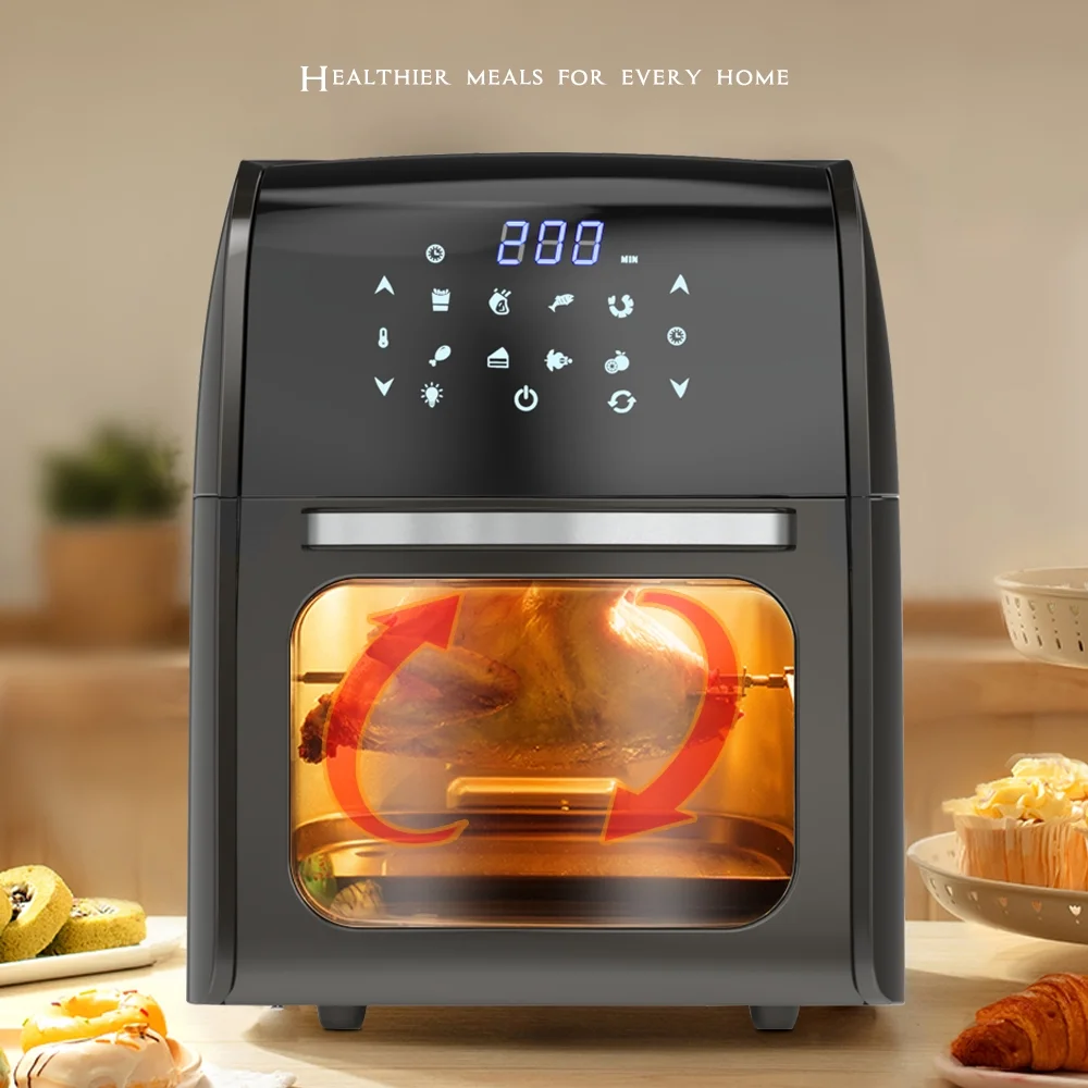 Air Fryer Max XL Digital Hot Oven Cooker, One Touch Screen with 8 Cooking Functions, Preset and Shake Reminder, 5.8 QT, Black