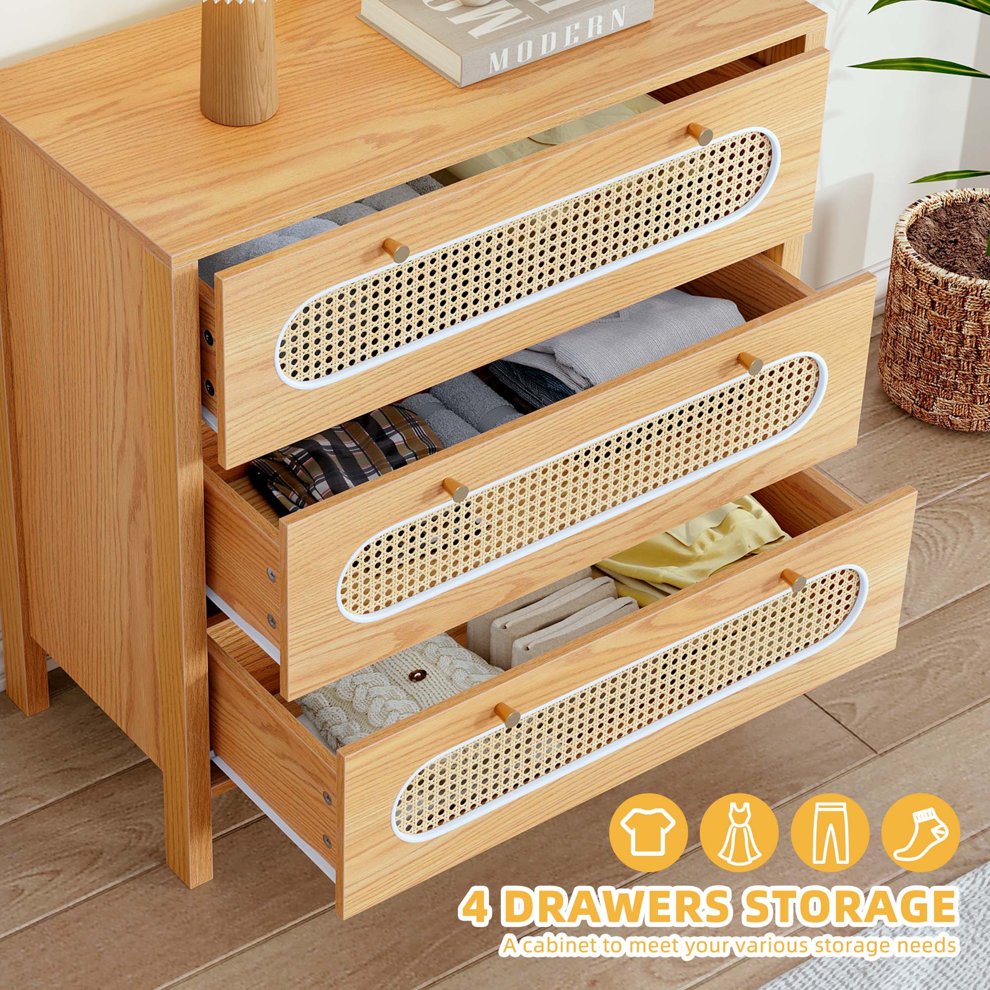 DWVO 3 Drawer Dresser, 32.6