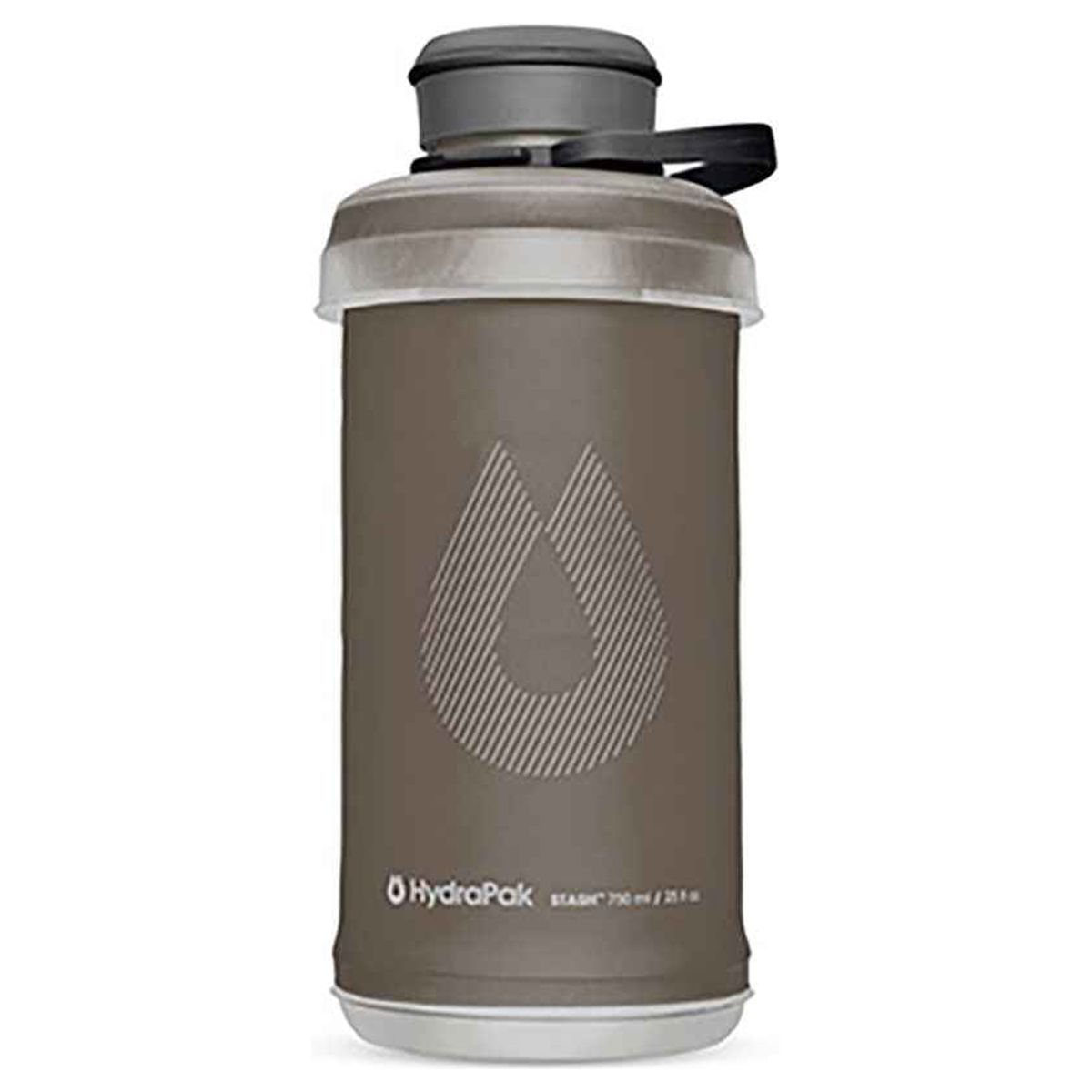 HydraPak Stash Water Bottle, Mammoth Grey, 750ml,