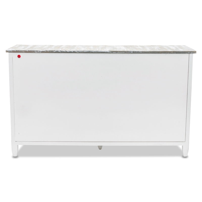 Sea Winds Picket Fence 6-Drawer Dresser Grey Finish