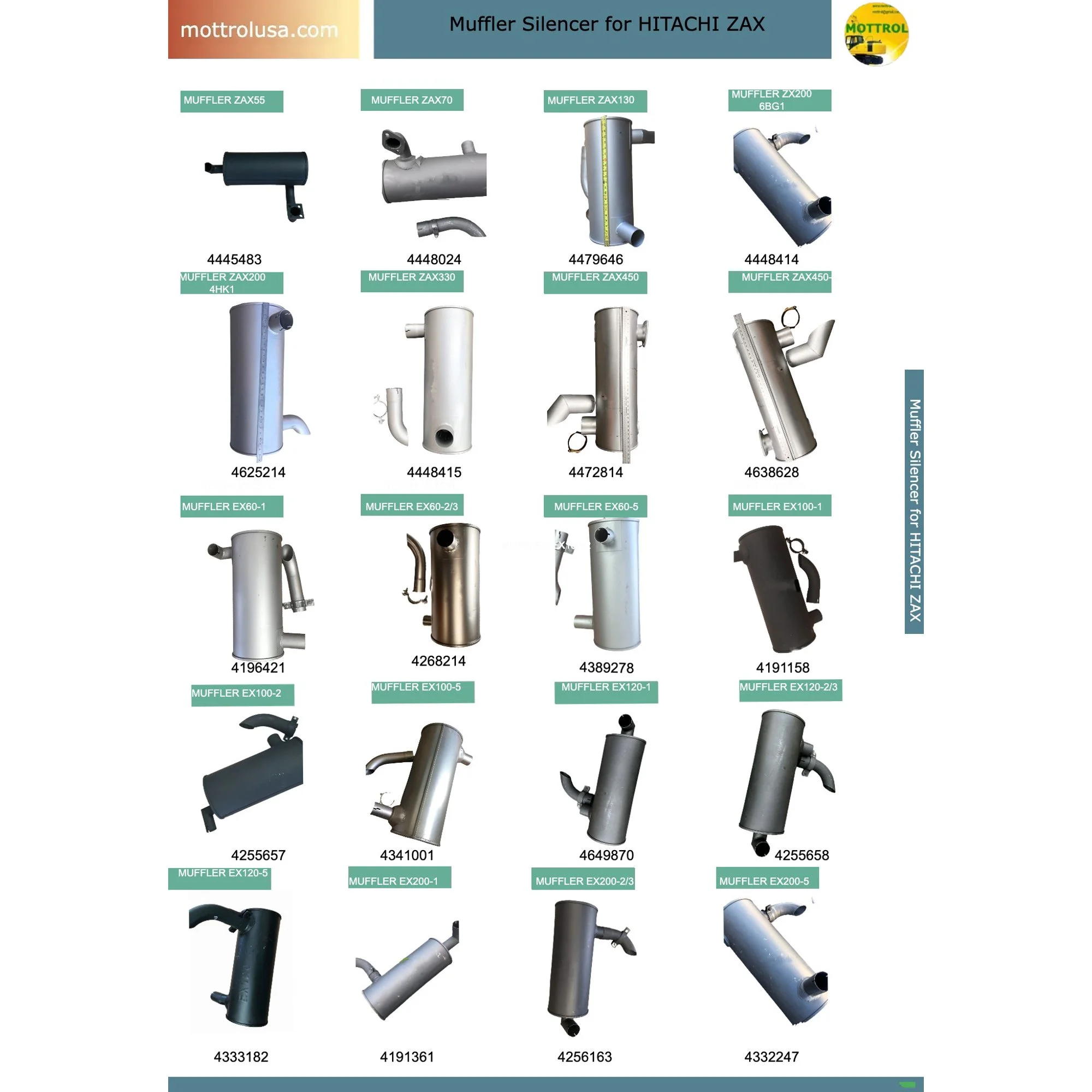 Muffler Silencer VOE 14617237 for Volvo Excavator EC380D EC480D