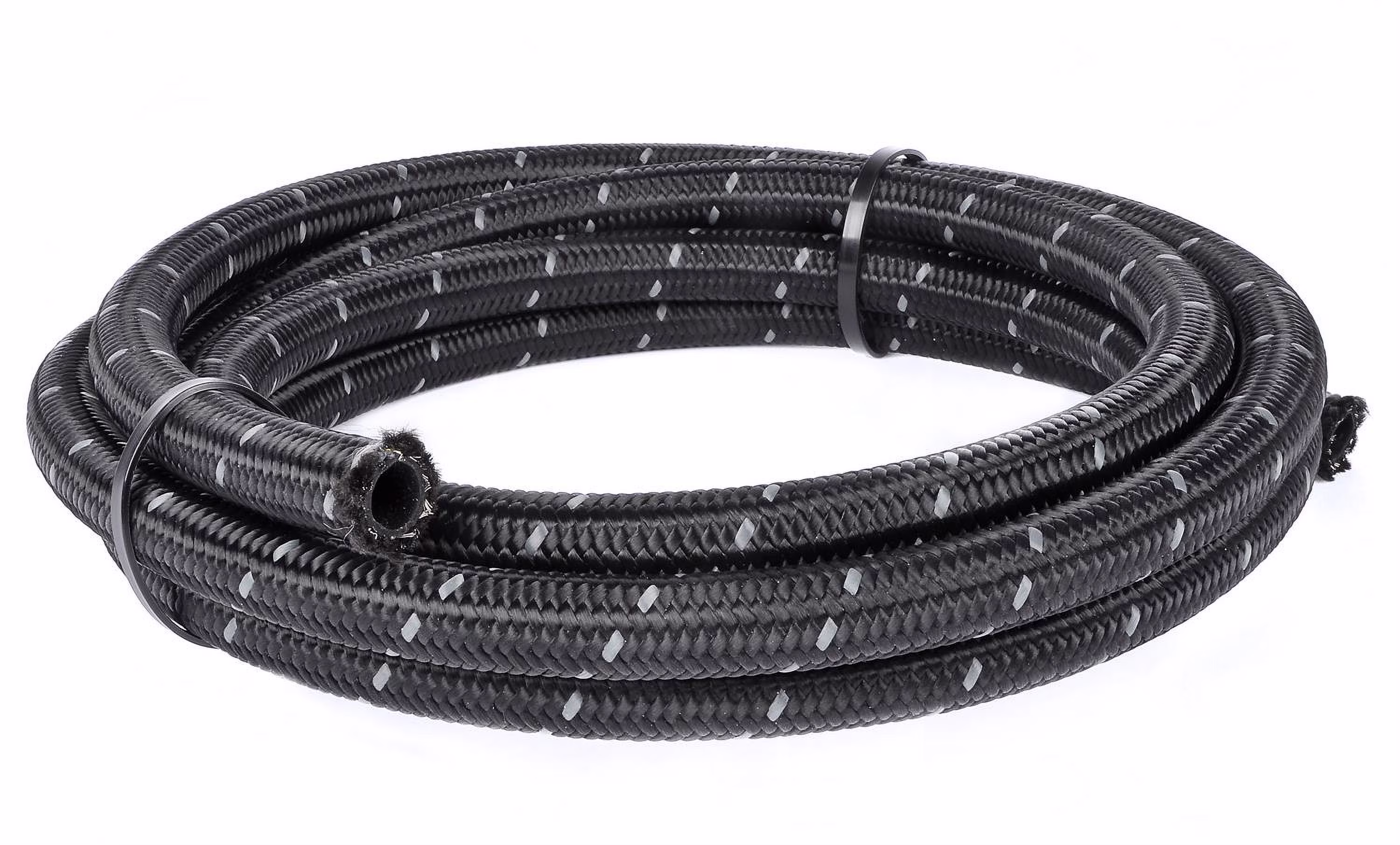 JEGS 111911 Pro-Flo 30R9 Braided Hose -6 AN Length: 6 ft. Black Nylon Outer Shel