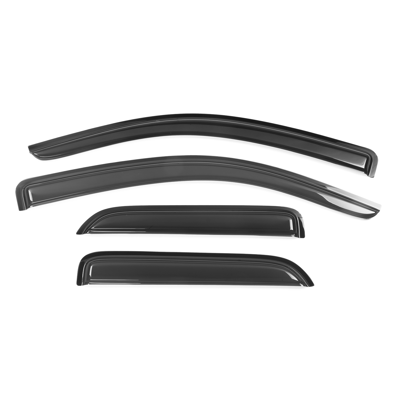 Ikon Motorsports Compatible with 14-18 Chevy Silverado GMC Sierra Extended Cab Acrylic Window Visors Vent Deflector Rain Guard 4Pc Set Outside Mount 2014 2015 2016 2017 2018