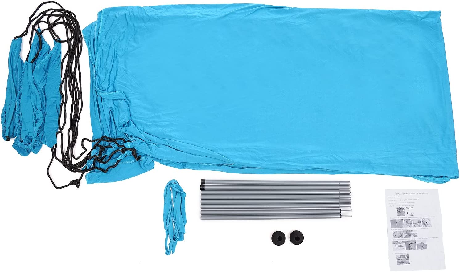 Miumaeov 10FT Beach Shade Tent Sunshade Family Tent Shelter Canopy Awning UV Blue