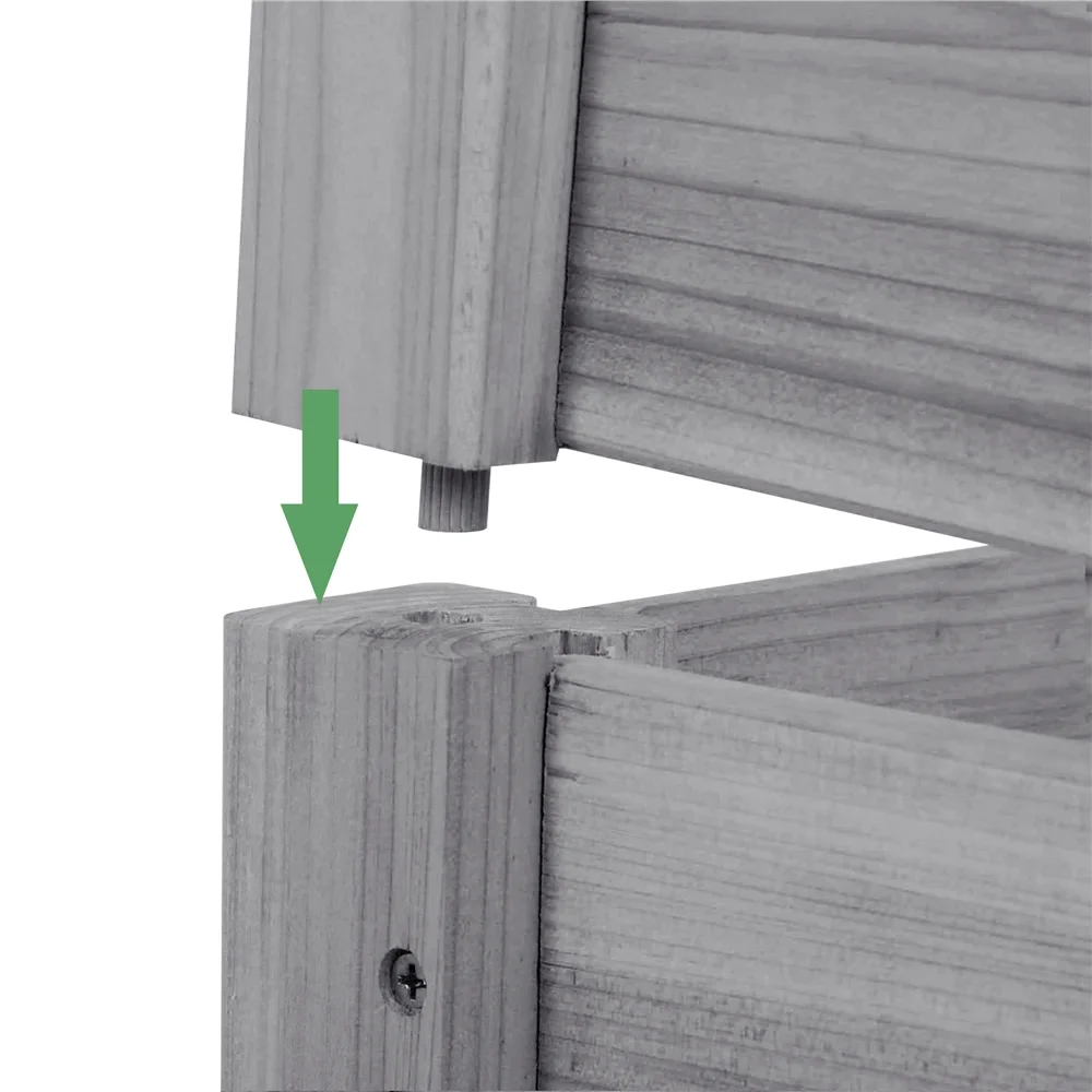 Yaheetech 3 Tier Raised Garden Bed Elevated Planter,Gray